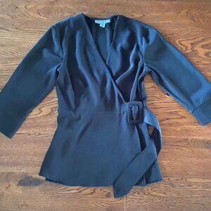 Topshop mob wife office blouse